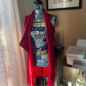 Red Long Vest Sizes XL & Medium NWT